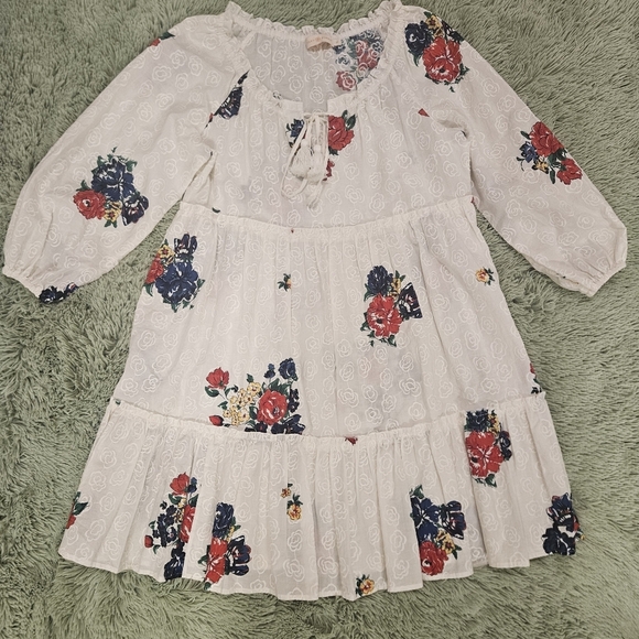 Tory Burch Floral Embroidered Ruffle Dress - Picture 7 of 11